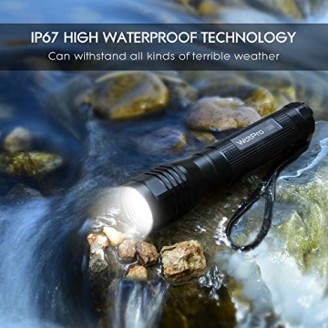 WdtPro S3000 High-Powered LED Flashlight - Waterproof and Bright
