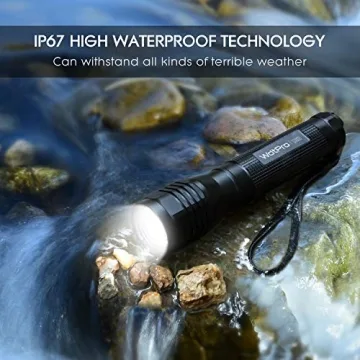 WdtPro S3000 High-Powered LED Flashlight - Waterproof and Bright