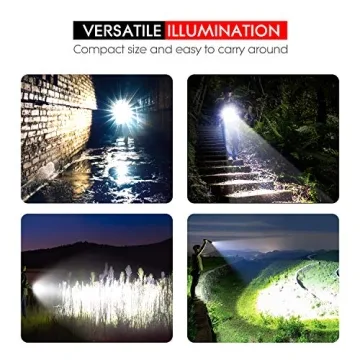 WdtPro S3000 High-Powered LED Flashlight - Waterproof and Bright