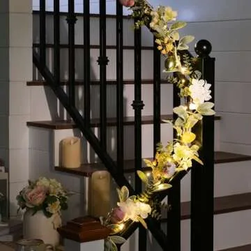 Valery Madelyn 6FT Pastel Easter Egg Garland with Lights