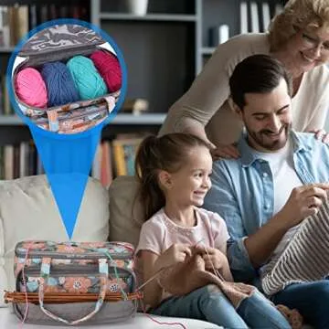 Hanfetch Yarn Storage Organizer for Knitting & Crochet