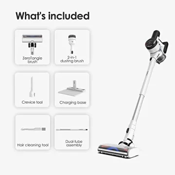 Tineco Pure ONE S15 Essentials Smart Cordless Vacuum Cleaner, Stick Vacuum with Anti-Tangle Brush & Fade-Free Suction, Deep Clean for Hard Floor & Carpets, Pet Hair Cleaning with Led Headlights