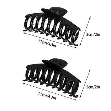 Stylish Jumbo Leopard Print Hair Claw Clips - 6Pcs