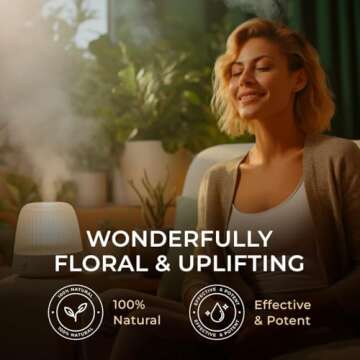 Gya Labs Egyptian Geranium Essential Oil for Diffuser - 0.34 Fl Oz - 100% Pure Natural Aromatherapy Geranium Oil for Skin, Hair Care, Massages & Candle Making Scent