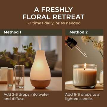 Gya Labs Egyptian Geranium Essential Oil for Diffuser - 0.34 Fl Oz - 100% Pure Natural Aromatherapy Geranium Oil for Skin, Hair Care, Massages & Candle Making Scent