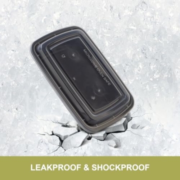 Ezalia Meal Prep Containers 15 Pack 32oz Durable Leakproof