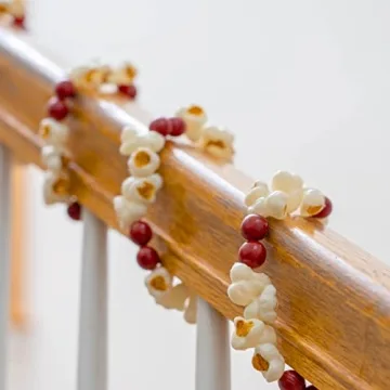 Realistic Ornativity Popcorn Cranberry Garland for Christmas