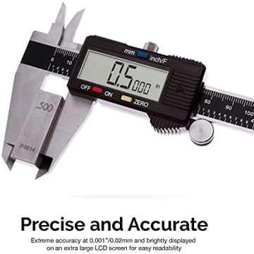 NEIKO Digital Caliper 0-6 Inches Stainless Steel LCD Screen