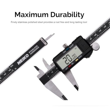 NEIKO Digital Caliper 0-6 Inches Stainless Steel LCD Screen
