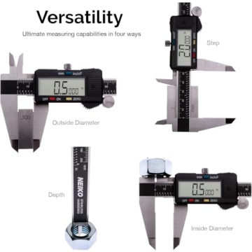 NEIKO Digital Caliper 0-6 Inches Stainless Steel LCD Screen
