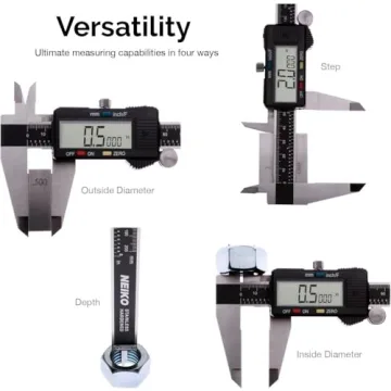 NEIKO Digital Caliper 0-6 Inches Stainless Steel LCD Screen