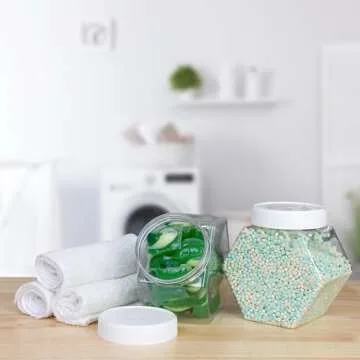 Cornucopia Hexagon Jars 30oz - Snack Containers 4-Pack