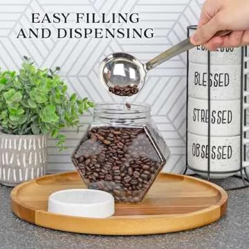 Cornucopia Hexagon Jars 30oz - Snack Containers 4-Pack