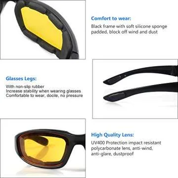 Durable Riding Glasses with UV Protection for All