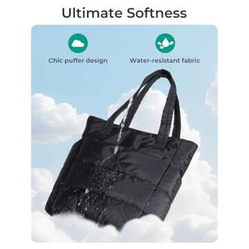 BAGSMART Lightweight Tote Bag with Crossbody Strap for Women