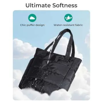 BAGSMART Lightweight Tote Bag with Crossbody Strap for Women