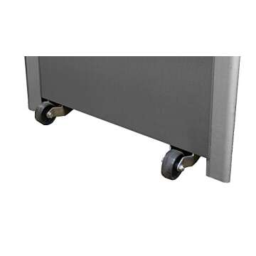 AZ Patio Commercial Glass Tube Propane Patio Heater w/Wheels, Stainless Steel, 48000BTU's