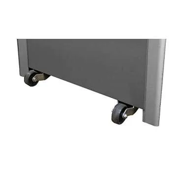 AZ Patio Commercial Glass Tube Propane Patio Heater w/Wheels, Stainless Steel, 48000BTU's