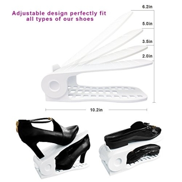 CEISPOB Adjustable Shoe Organizer - Space-Saving 6-Piece Set