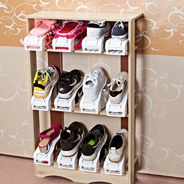CEISPOB Adjustable Shoe Organizer - Space-Saving 6-Piece Set