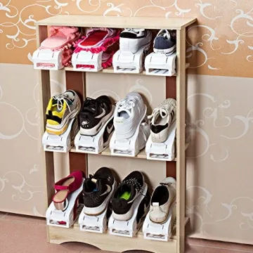 CEISPOB Adjustable Shoe Organizer - Space-Saving 6-Piece Set