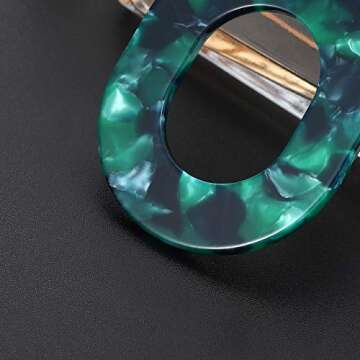 Stylish Mottled Acrylic Dangle Earrings for Women