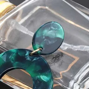 Stylish Mottled Acrylic Dangle Earrings for Women