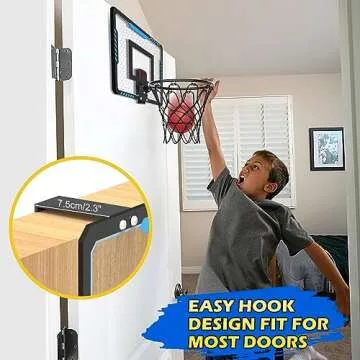 Iyoyo Mini Basketball Hoop with Electronic Scoreboard for Kids