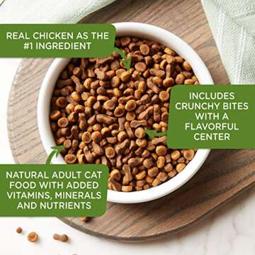 Rachael Ray Nutrish Savory Bites Dry Cat Food, Yummy Chicken & Veggies Recipe, 5 Pound Bag