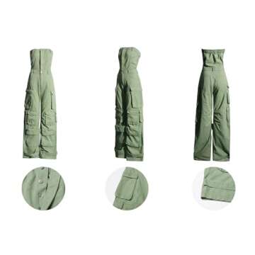 LETSVDO Womens Sleeveless Jean Jumpsuit Denim Plus Size Tube Cargo Pants Rompers Overalls Sexy Club Denim Outfits