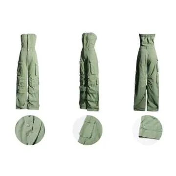 LETSVDO Womens Sleeveless Jean Jumpsuit Denim Plus Size Tube Cargo Pants Rompers Overalls Sexy Club Denim Outfits