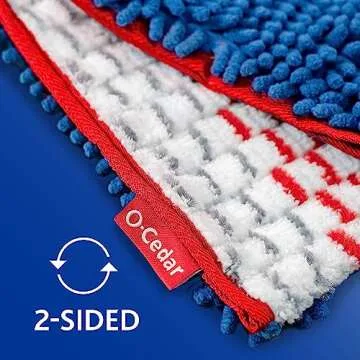 O-Cedar 3-Action Flip Mop Head | Machine Washable | Reusable