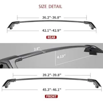 BougeRV Lockable Car Roof Rack Cross Bars Compatible with Toyota RAV4 2013-2018, Aluminum Cross Bar for Rooftop Basket Cargo Carrier Bag Luggage Kayak Canoe Bike Snowboard Skiboard