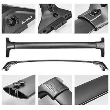 BougeRV Lockable Car Roof Rack Cross Bars Compatible with Toyota RAV4 2013-2018, Aluminum Cross Bar for Rooftop Basket Cargo Carrier Bag Luggage Kayak Canoe Bike Snowboard Skiboard