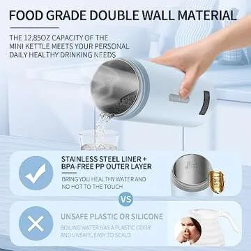 Compact Haspsso Electric Kettle for Travel & Adventure