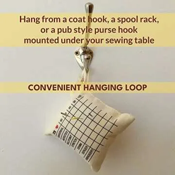 Madam Sew Needle Sorting Pin Cushion – Sewing Pin Holder Pincushion Organizes Sewing Machine Needles for Fast, Easy Identification – Sorts 5 Sizes and 7 Types of Quilting and Embroidery Needles