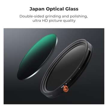 K&F Concept 67mm Variable Fader ND2-ND32 ND Filter and CPL Circular Polarizing Filter 2 in 1 for Camera Lens No X Spot Waterproof Scratch Resistant (Nano-X Series)