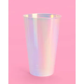 Iridescent Plastic Cups - 16 oz | Party Essentials