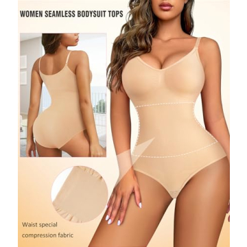Irisnaya Women Slimming Bodysuit with Tummy Control
