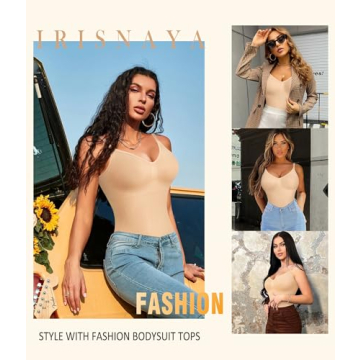 Irisnaya Women Slimming Bodysuit with Tummy Control