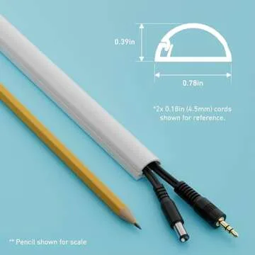 D-Line Half Round Cord Hider for Concealing Wires