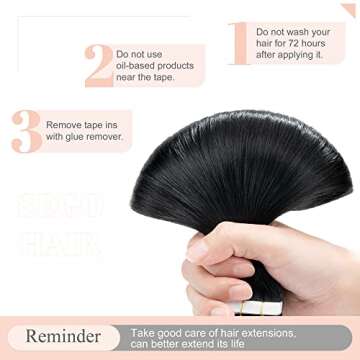 SEGO Remy Human Hair Tape In Extensions for Women