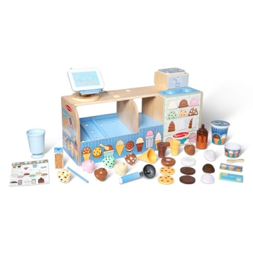 Melissa & Doug Wooden Cool Scoops Ice Creamery Play Food Toy - FSC Certified