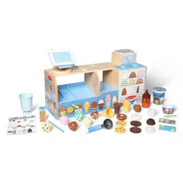 Melissa & Doug Wooden Cool Scoops Ice Creamery Play Food Toy - FSC Certified