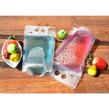 Durable Reusable BESOKUSE Drink Pouches with Straws 50PCS