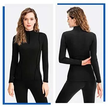 Tesuwel Women's Thermal Base Layer for Cold Weather Activities