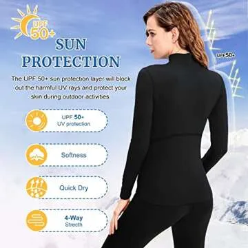 Stylish Tesuwel Women's Thermal Base Layer for Cold Weather