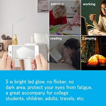 DEEPLITE LED Desk Lamp with Touch Control & Flexibility