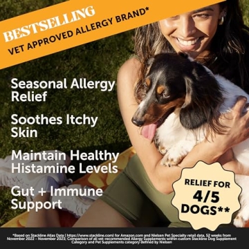 Pet Honesty Allergy Support Chews for Dogs - Relief & Immunity