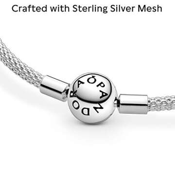 PANDORA Moments Mesh Bracelet - Sterling Silver Charm Bracelet